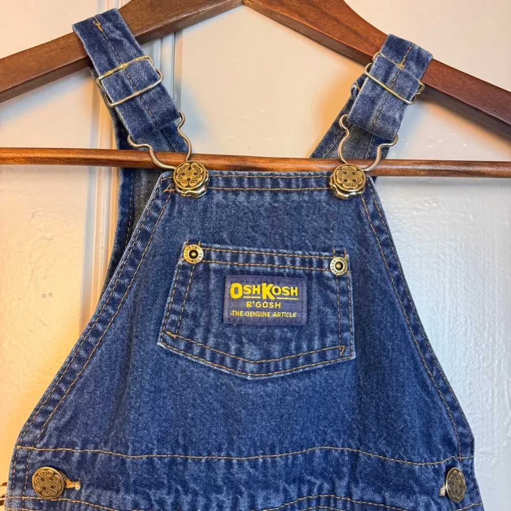Vintage OshKosh B'gosh Blue Jean Cowboy Overalls 18 Months USA Farmer Ranch‎